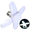 E27 28W Mini Foldable Fan Blade LED Bulb Lamp Angle Adjustable 85-265V High Brightness Lampada for Home Ceiling Garage Lighting