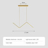 Modern LED Pendant Light Nodic Gold Hanging Chandelier For Tubular Restaurant Kitchen Office Coffee Indoor Decorative Lamps