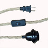 Power Cord Pendant Light 2M 2.5M 4M Hemp Rope Cables E26 E27 Lamp Holder EU Plug with Switch Wire Edison Bulb Socket Cord Hot