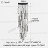 Led Nordic Chandelier Designer Villa Living Room Ceiling Lamp Oval Dining Room Pendant Bedroom Pendant Hanging Stairs Chandelier