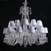 European Crystal Chandelier Living Room Dining Room Bedroom Villa Staircase Lamps White Candle Study Light Transparent Luminaire