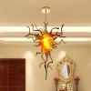 Hand Blown Glass Chandeliers for Indoor Home Decoration Small Modern Light Fixture Orange Color Glass Chandelier