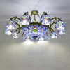 FUMAT Chandelier Tiffany-Style Pendant Light Stained Glass Luster Shade LED Ceiling Lights Chandelier Kitchen Living Room Lamp