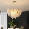 Nordic Designer Round Crystal Chandelier Luxury Pendant Light Living Room Luminaire Hanging Light Fixtures Home Decor