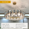LED Villa Luxury Round Living Room Crystal Chandelier Kitchen Post-modern Gorgeous Dining Room Bedroom Net Red Pandant Lightis