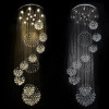 New Modern Item Large Villa Ceiling Lights Hotel Crystal Led Chandelier Staircase Pendant Light Kitchen Room Decor Hanging Lamp