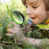Handheld Magnifying Glass 10x For Kids Seniors Reading 50mm Magnifier Nature Exploration Non-Slip Shatterproof Magnifying Lens