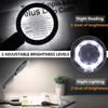 11x 5x Magnifying Glass With Light And Stand Foldable Handheld Desk Magnifier Dimmable For Close Work Macular Seniors Reading