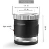 30X Cylindrical Scale Magnifying Glass with LED UV Light Magnifier Adjustable Focal Jewelry Loupe Printing Cloth Magnifier Lupe