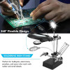 Multi-functional Welding LED Magnifier magnifying glass Alligator Clip Holder Clamp Helping Hand Soldering Repair Tool