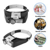 LED Illumination Head-Mounted Magnifier 1.5X 3X 8.5X 10X Helmet Style Magnifying Glass Jewelry Watch Maintenance Read Magnifier