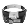 LED Illumination Head-Mounted Magnifier 1.5X 3X 8.5X 10X Helmet Style Magnifying Glass Jewelry Watch Maintenance Read Magnifier
