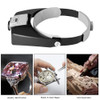 LED Illumination Head-Mounted Magnifier 1.5X 3X 8.5X 10X Helmet Style Magnifying Glass Jewelry Watch Maintenance Read Magnifier