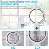 5X/10X Handheld Desk Magnifier with LED Light and Stand USB Powered Illuminated Magnifying Glass for Crafting Clock Watch Repair