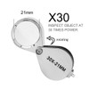10x-30x Jewelry Diamond Jewelry Loupe Magnifier Tool Eye Magnifier Magnifying Glass Equipments Triplet Jewelers Eye Glass