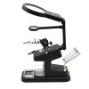 Welding Magnifying Glass LED Light Auxiliary Clip loupe Magnifier 3 In1 Hand Soldering Solder Iron Stand Holder Station