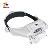 TUNGFULL Magnifying Glass with Led Lights Illuminated Magnifier Lamp Wearing Style 1.5x 2x 2.5x 3x 3.5x 8 Magnifying Headset