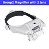 TUNGFULL Magnifying Glass with Led Lights Illuminated Magnifier Lamp Wearing Style 1.5x 2x 2.5x 3x 3.5x 8 Magnifying Headset