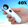 40x 3.5mm LED Light Magnifying Glass Loupe Handheld Microscope Magnifier Illuminated lamp For Circuit Boards Hallmarks Jewelry