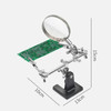 Soldering Iron Station Stand Welding Magnifying Glass Clip Clamp LED Light Desktop Magnifier Third Hand Soldering Repair Tool