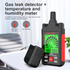 HT609 Gas Leak Detector Buzzer Alert Combustible Gas Detector LCD Display Temperature Humidity Gas Analyzer Electric Tester Tool