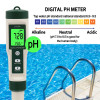 New 10 in 1 Water Quality Tester PH/TDS/EC/SALT/TEMP/S.G/ORP/H2/Fertile/Resistivity Tester Pen For Aquarium Swimming Pool