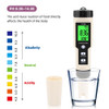 Yieryi Hydrogen Water Tester Monitor 4 in 1 H2 PH ORP TEMP Meter Reactive Oxygen Analyzer ATC 0-2400PPb for Aquariums Pools Spa