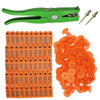 Animal Goat Pig Ear Tag Pliers Ear Cards with Number 001-100 Ear Tags Clamp for Installing Cattle Sheep Pigs Ear Tags