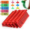20PCS Sheep Ear Tag Plastic Farm Livestock Number Markers Red Pink Green Blue Yellow Orange for Goat Label Identification Card