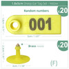 20PCS Sheep Ear Tag Plastic Farm Livestock Number Markers Red Pink Green Blue Yellow Orange for Goat Label Identification Card