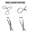 1pc Stainless Steel Hemostatic Forceps Surgical Forceps Tool Hemostat Locking Clamps Forceps Fishing Pliers Curved/Straight Tip