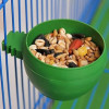 3Pcs/Set Green Plastic Parrot Mini Food Water Bowl Feeder Plastic Birds Pigeons Cage Sand Cup Feeding Tool Accessory