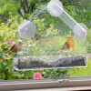 Bird Feeder Transparent House Type Feeding Cage With Suction Cup For Window Glass Hummingbird Outdoor Gazebo Bird Accessories