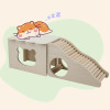 Natural Wooden Hamster House Small Animal Cage Landscaping Supplies Rat Accessories Hamsters Tunnel Chipmunk Nest