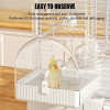 Hanging Bath Cage Lovebird Feeding Box With Parrot Room Transparent Multifunctional Drawer Bird Accessories