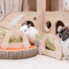 Solid Wood Grass Rack Large Capacity Rabbit Hay Feeder Bunny Cage Accessories Little Pet Feeder Rabbits Supplies