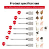 10 Pcs/boxs Farm Animals Injection Needle 304 Stainless Steel Dispensing Needle Syringe Poultry Small Veterinary Supplies