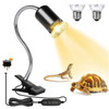 Reptile Heat Lamp, UVA/UVB Habitat Spot Light with Timing and Dimming, Heating Lights with Clamp for Turtles, Lizard, Snake