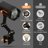 Turtle Sun Light Adjustable Heat Lamps with 360-degree Rotatable Arm for Uva Uvb Sunlight Simulation Dimmable Habitat for Turtle