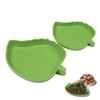 Leaf Shape Amphibians Reptiles Feeder Plastic Reptile Terrarium Feeding Basin Tortoise Lizard Crawler Bowl Basin Water Fountain