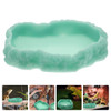 Reptile Bowl Dish Water Feeding Terrarium Luminous Gecko Resin Decor Tortoise Feeder Plate Glow Snake Tank Dark Lizard Delicate