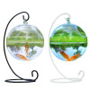 Fish Bowl,Transparent Spherical Glass Handmade Fish Round Shape Hanging Glass Aquarium Fish Bowl Clear Plant Terrarium Gift