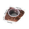 Reptile Water Bowl Landscaping Drinking Water Feeding Basin Resin Terrarium Bowls Mini Feeder Water Storage Basin For Pets