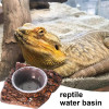 Reptile Water Bowl Resin Terrarium Feeding Worm Dish Non-toxic Food Water Pot Reptile Turtle Tortoise Scorpion Lizard Crabs