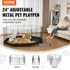 VEVOR Dog Playpen 8 Panels Foldable Metal Dog Exercise Pen Pet Fence with Bottom Pad Cover for Puppy Outdoor Camping Yard Kennel