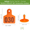 20/30/50PCS 4x5CM Digital Pig Ear Tag Set Green Orange Blue Yellow Plastic Farm Animal Tags Livestock Label Identification Card