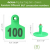 20/30/50PCS 4x5CM Digital Pig Ear Tag Set Green Orange Blue Yellow Plastic Farm Animal Tags Livestock Label Identification Card