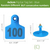 20/30/50PCS 4x5CM Digital Pig Ear Tag Set Green Orange Blue Yellow Plastic Farm Animal Tags Livestock Label Identification Card