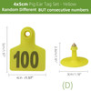 20/30/50PCS 4x5CM Digital Pig Ear Tag Set Green Orange Blue Yellow Plastic Farm Animal Tags Livestock Label Identification Card