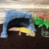 Reptile Rock Hide Cave, Small Aquarium Habitat Decor Rock Tortoise Hideout for Lizards and Turtles